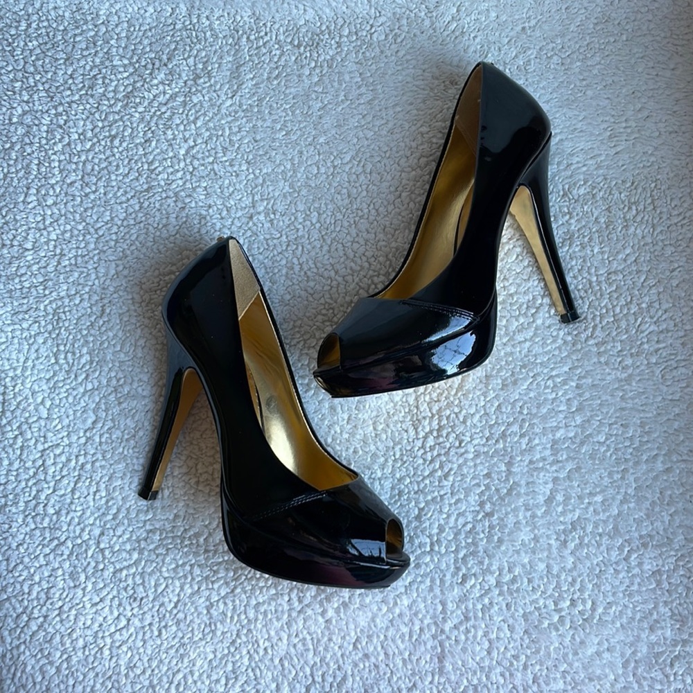 Ted Baker Patent Leather Peep Toe heels